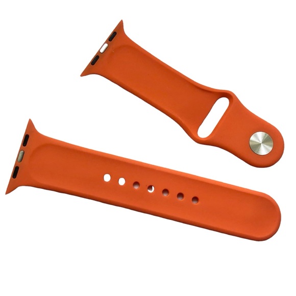 5/$20 NEW ORANGE Silicone Sport Band Apple Watch 44/45/49mm S/M - Picture 4 of 7